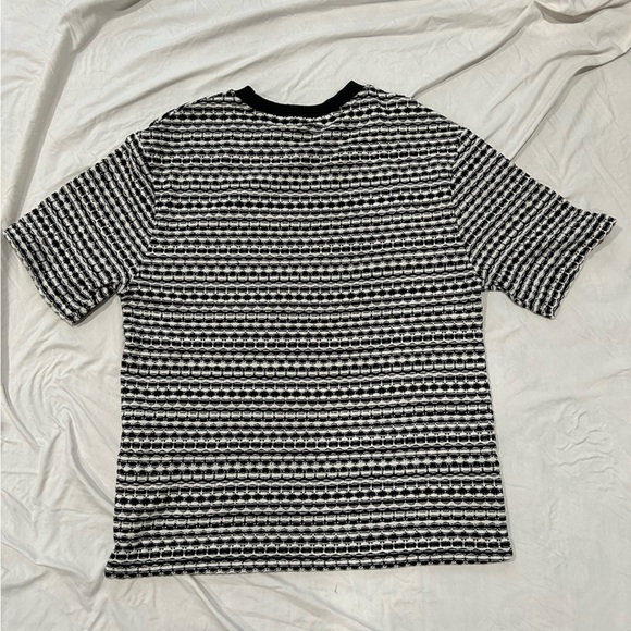 Zara Geometric Black and White Jacquard Knit Top size Medium - Picture 3 of 6